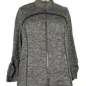 Livi Active Lane Bryant Full Zip Track Jacket Heather Gray Size 22/24 EUC